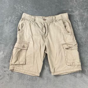 Men’s khaki cargo shorts size 34